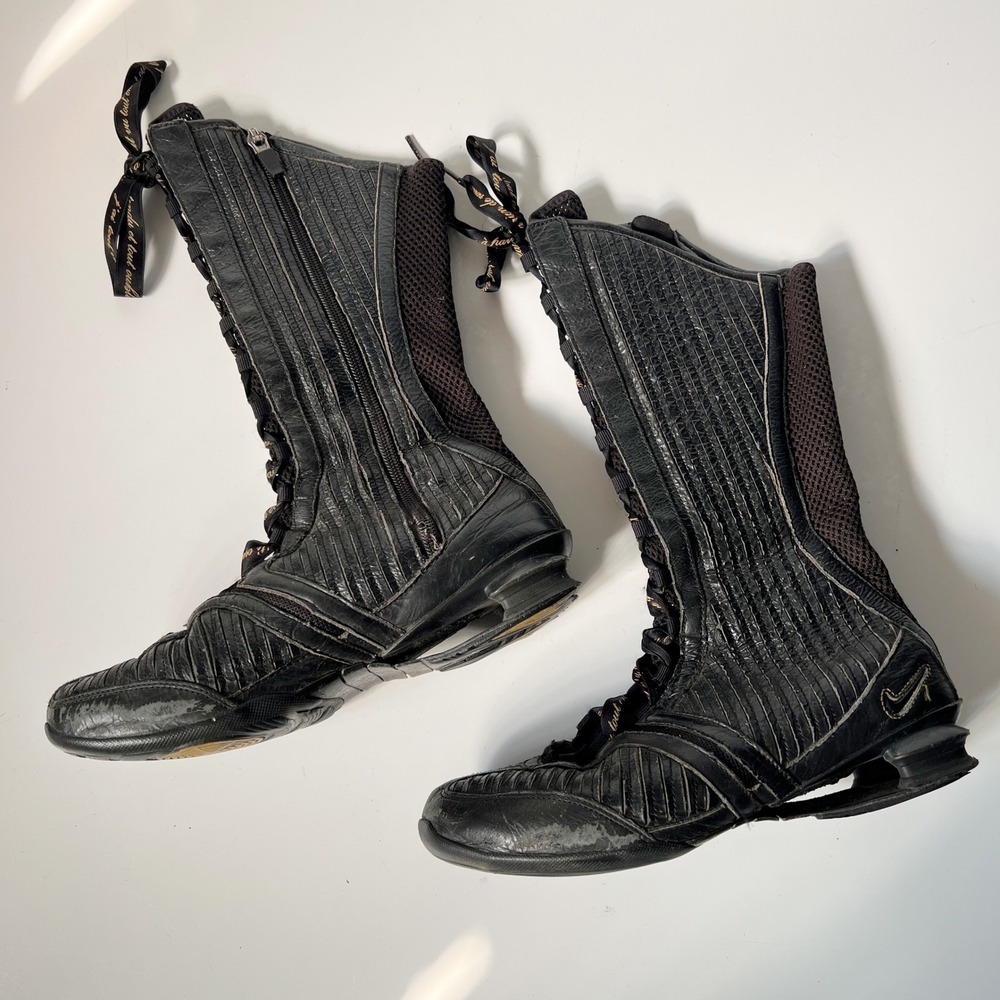 Vintage Archive Nike Shox Q'Vida Hi Boxing Boots Tall Lace Up 7 Y2K 2007